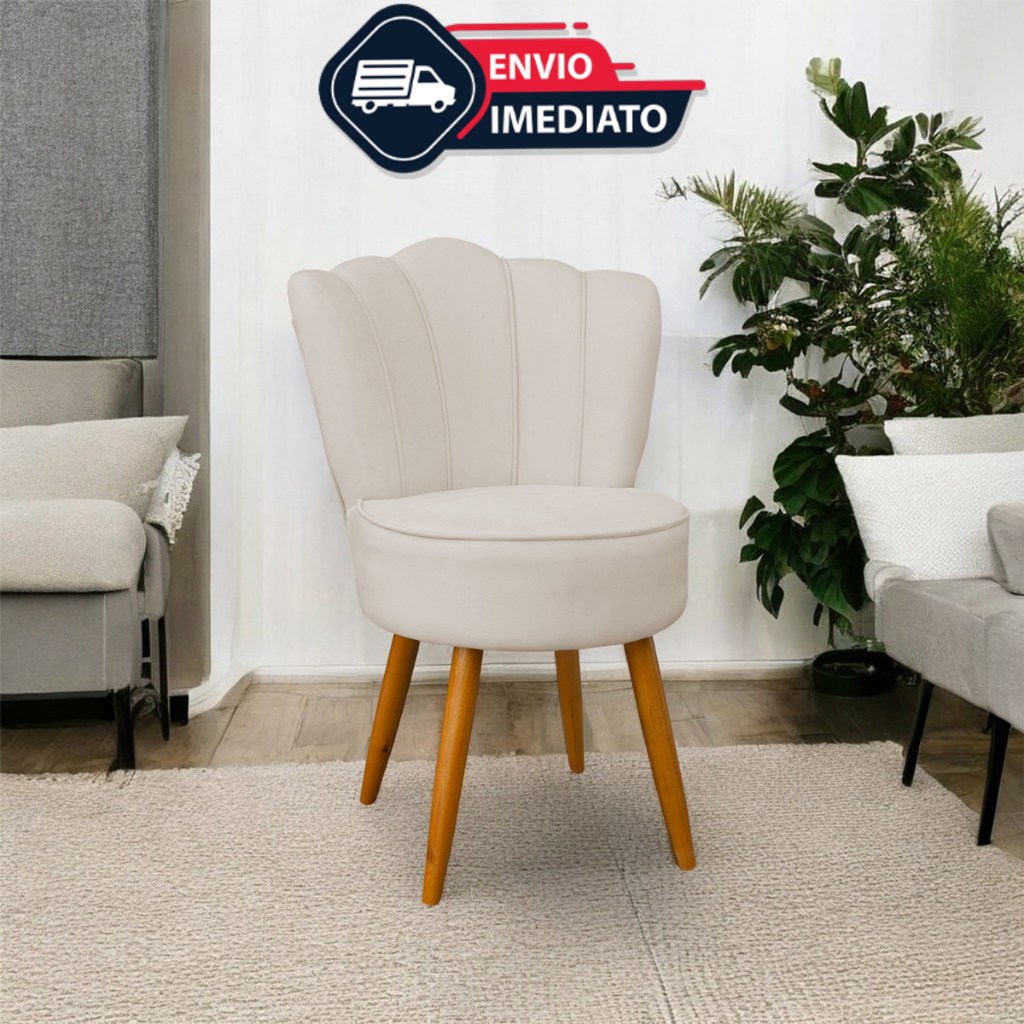 Cadeira Pétala Para Sala de Jantar Decorativa Pés Palito Veludo