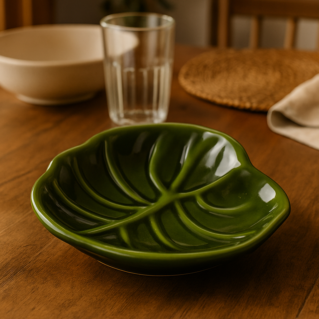 Folha Primavera Grande Em Cerâmica Decorativa em Oferta na Shopee