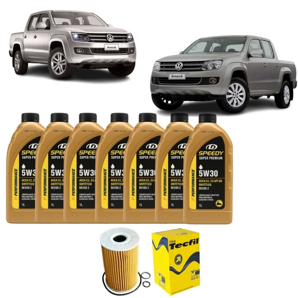 Kit Troca De Oleo E Filtro Completo VW Amarok 2.0 5W30 Sintético Revisão Volkswagen Diesel em Oferta na Shopee