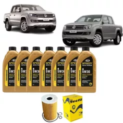 Kit Troca De Oleo E Filtro Completo VW Amarok 2.0 5W30 Sintético Revisão Volkswagen Diesel