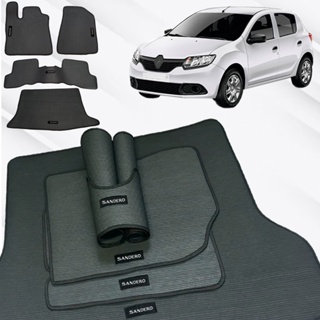 Tapete De Borracha Compatível Com Sandero 2015 ATÉ 2022 Traseiro Inteiriço E Porta Malas em Oferta na Shopee