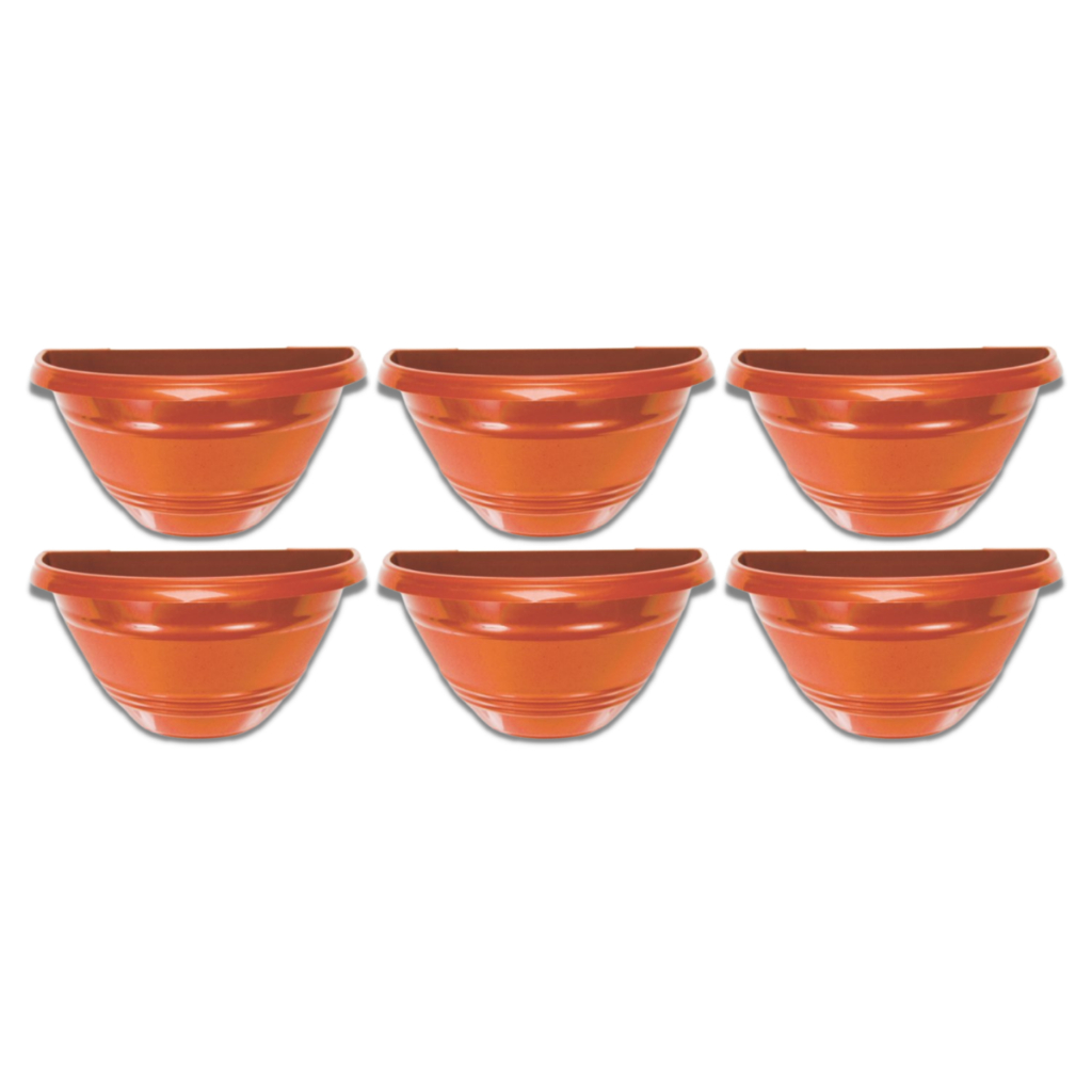 6 Vasos de Plastico Cerâmico 450 ml Pequeno Jardim Vertical Sitio Chacara Plantas Flores Suculentas
