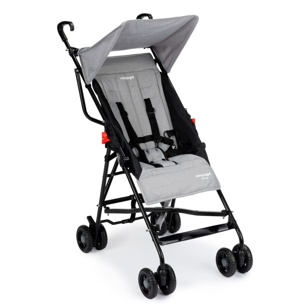 Carrinho de Bebê 5 kg Infantil Modelo Umbrella Wing Cinza Mescla Prático Conforto