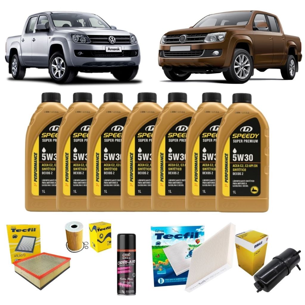 Kit Troca De Oleo Filtros Completo VW Amarok 2.0 5W30 Sintético Revisão Volkswagen Diesel em Oferta na Shopee
