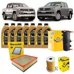 Kit Troca De Oleo E Filtros Completo VW Amarok 2.0 5W30 Sintético Revisão Volkswagen Diesel