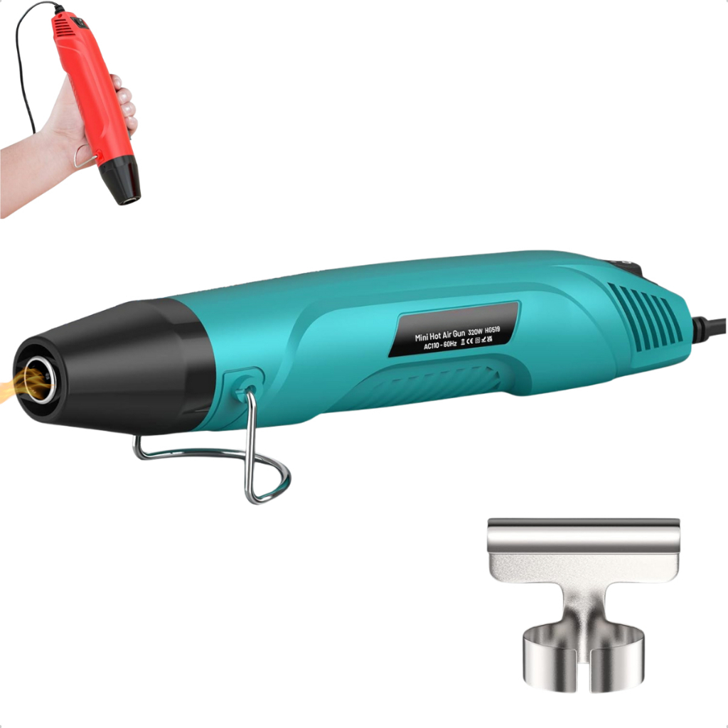 Soprador Térmico Portátil 320W 110V | Ar Quente p/ Artesanato, Resina, Manutenção PVC e Retrátil
