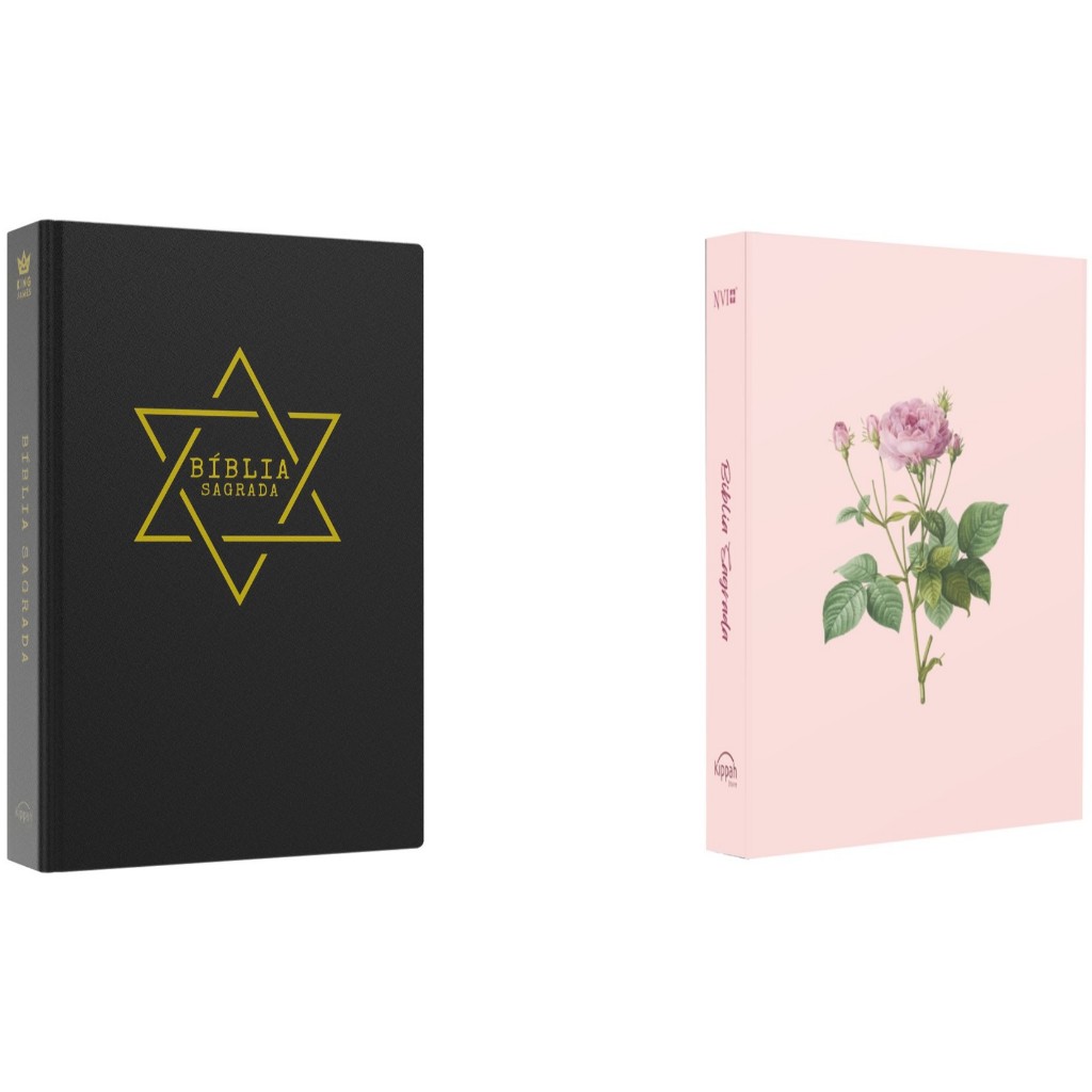 Kit Bíblia Sagrada BKJ | Estrela de Davi + Bíblia Sagrada NVI | Rosa de Saron