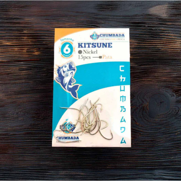 Anzol de Pesca Modelo Kitsune Pct com 15UN - CHUMBADA OFICIAL