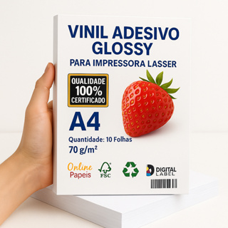 Vinil Adesivo A4 prova d’água Impressão laser 10 folhas em Oferta na Shopee