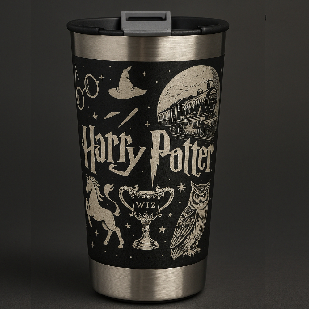 Copo Térmico Inox 473ML Personalizado 360 Graus Filme Serie - (Trem) Harry Potter