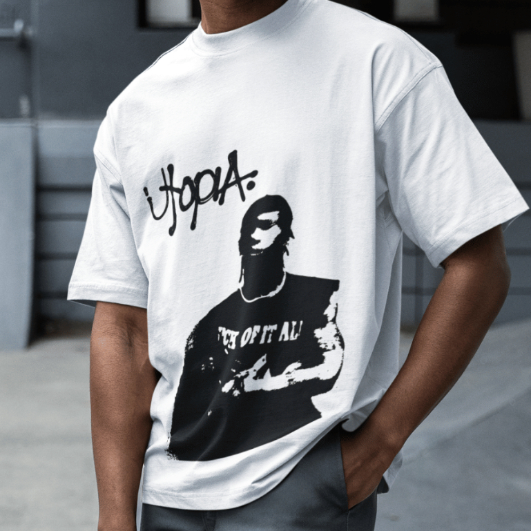 Camiseta Estampada Rapper Travis Scott Internacional The Town 2025 Camisa Unissex Streewear