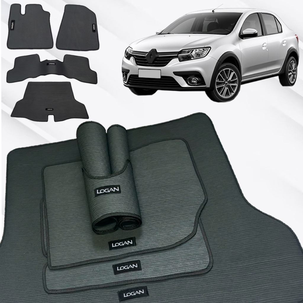 Tapete De Borracha Compatível Logan Traseiro Inteiriço E Porta Malas em Oferta na Shopee