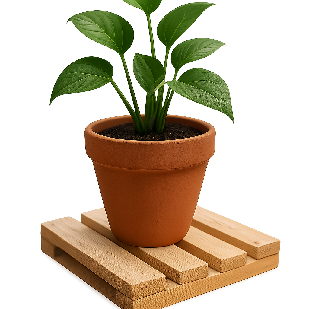 Suporte Vaso Planta Madeira Pinus 25x25cm Deck Modular Jardim Base Decorativa Piso Enfeite Externo Interno Pronta Entreg