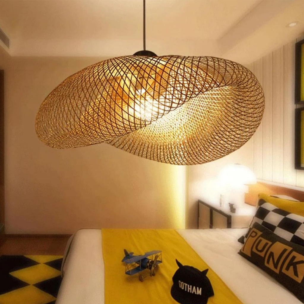 Luminária de Teto Lustre Pendente Bambu Honolulu Rústico Sala Cozinha Varanda Gourmet Restaurante em Oferta na Shopee