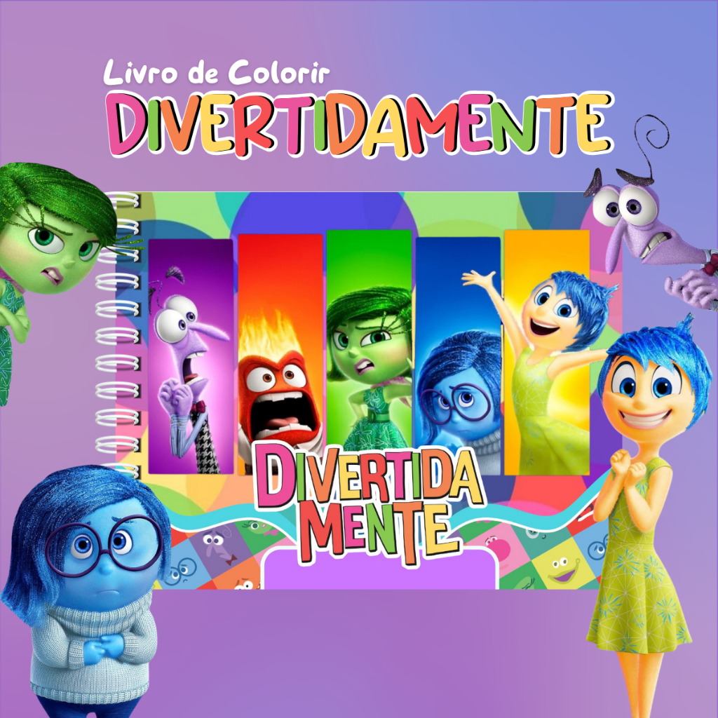 Livro De Colorir Divertidamente Capa Dura 50 Folhas de 180g