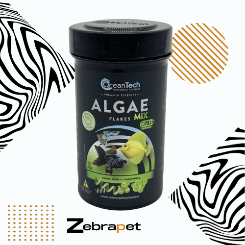 Ocean Tech Algae Flakes Mix - Ração p/ Peixes