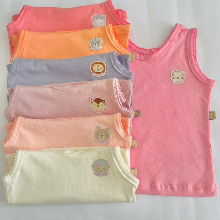 Kit 5 Camisetas Regata para Bebê - 100% ALGODÃO