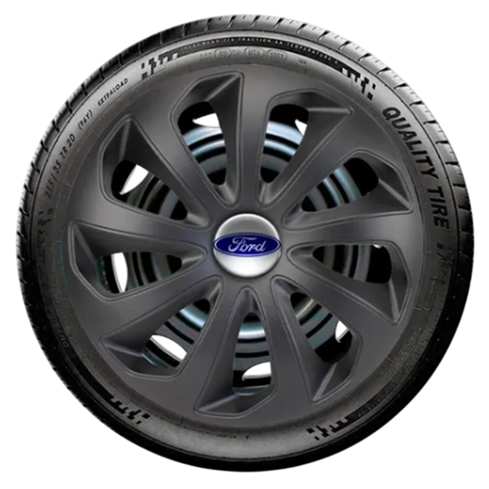 Jogo Calotas Esportivas Preto Fosco Aro 15 Ford Focus Hatch Sedan Ecosport Novo Ka Hatch Sedan Fiesta Hatch Sedan
