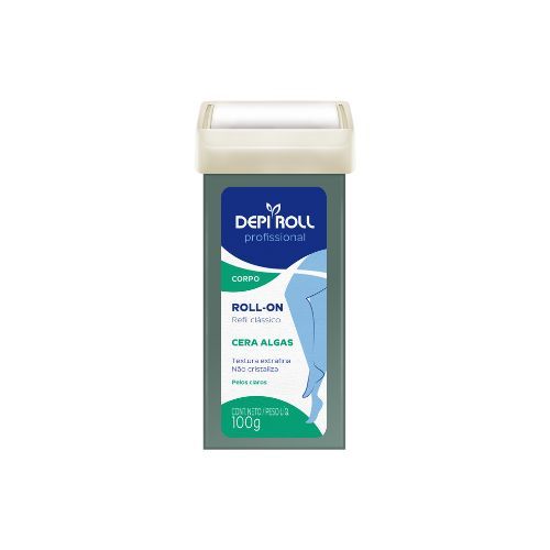 DEPI ROLL CERA DEPILATÓRIO REFIL TAMPA FIXA 100G VERDE