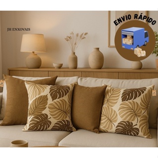 Kit 4 Almofadas Decorativas Cheias Sala Sofá em Oferta na Shopee