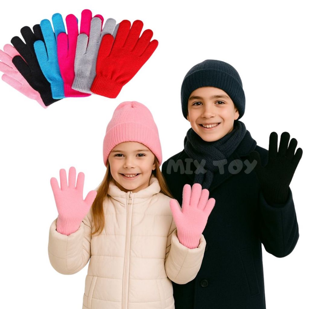 Luva Infantil Lã Inverno Frio Aquece Menino Menina