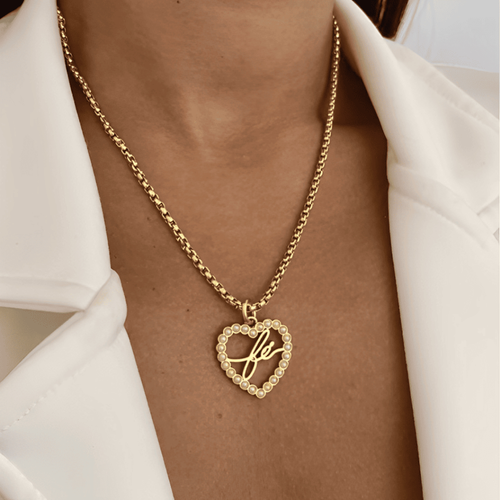 Gargantilha Coração Fé, Colar FÉ, Colar Feminino Religioso Colar Dourado Coração
