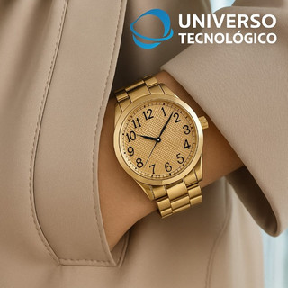 🔥OFERTA🔥 Relógio Feminino Dourado Quartz