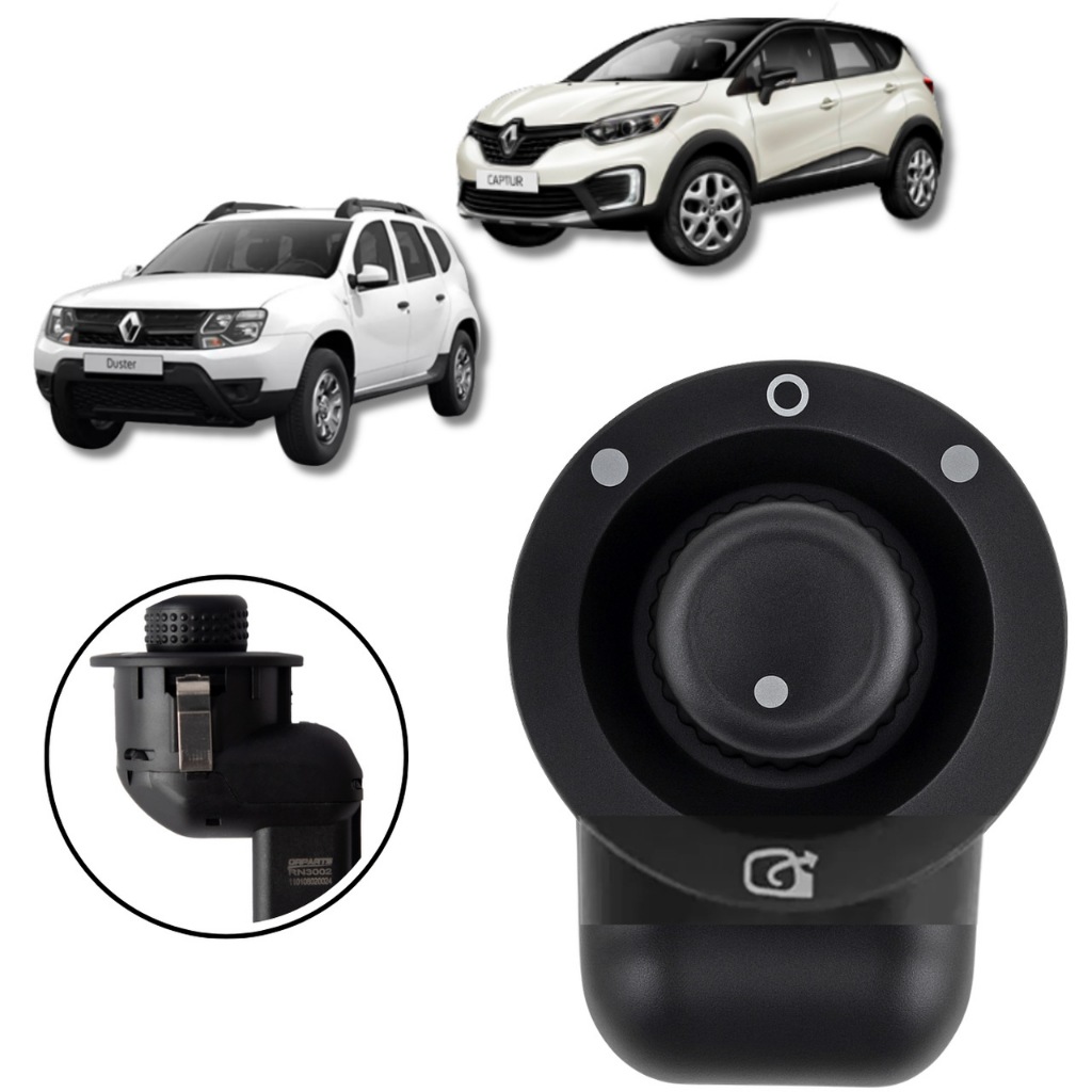 BOTÃO INTERRUPTOR RETROVISOR ELÉTRICO RENAULT DUSTER 2012/ CAPTUR