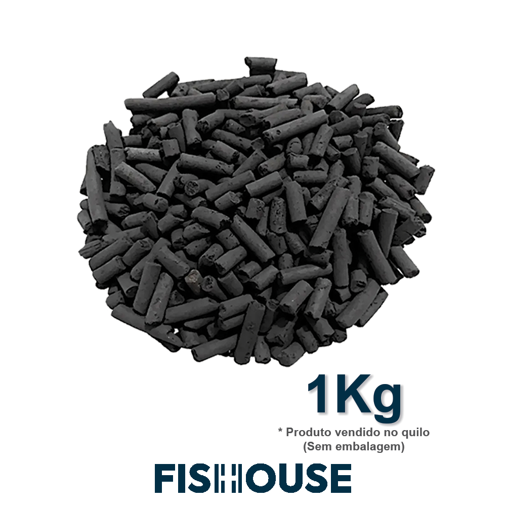 Carvão ativado - Carvão Peletizado (1Kg -Granel) - Fish House