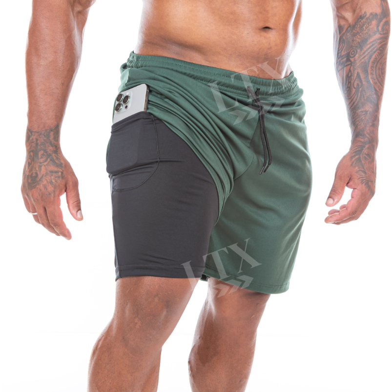 SHORT 2 EM 1 COM BOLSO INTERNO PARA TREINO em Oferta na Shopee