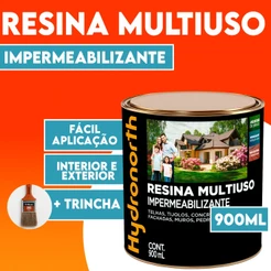 Resina Multiuso Solv. Brilhante 900ml Hydronorth + Trincha