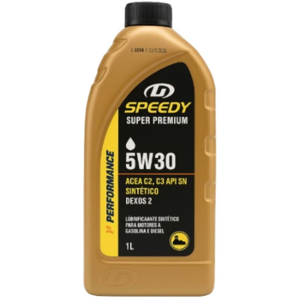 1 Litro Óleo Lubrificante Diesel Speedy 5W30 Sintético Dexos 2 API SN ACEA C2 C3 Super Premium em Oferta na Shopee