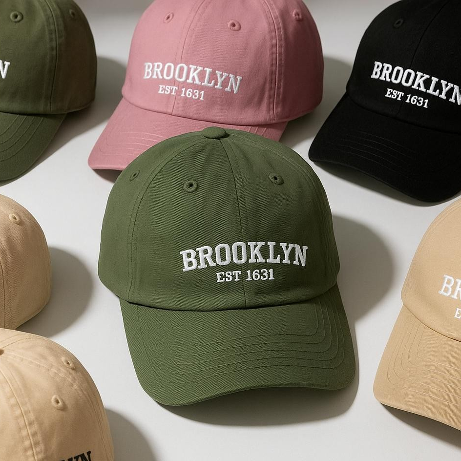 Bone Retro Brooklyn Beisebol Premium Bordado Unissex Algodão Regulagem em Oferta na Shopee