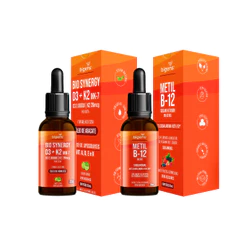 Bigens Kit D3+K2 MK-7 + Metil B12 | 20ml Cada | Ossos, Imunidade e Energia