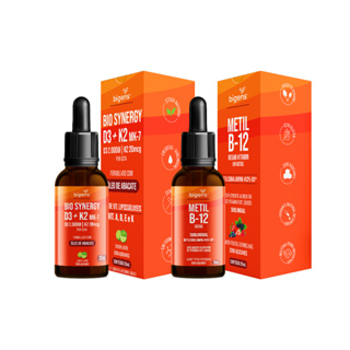 Bigens Kit D3+K2 MK-7 + Metil B12 | 20ml Cada | Ossos, Imunidade e Energia em Oferta na Shopee