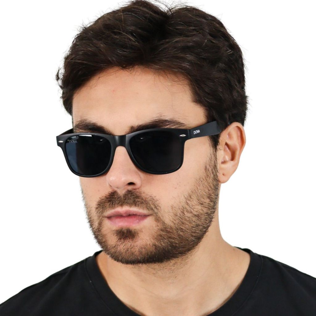 Óculos De Sol Escuro Preto Estiloso Qualidade Premium Moderno Tendência Quadrado Masculino em Oferta na Shopee
