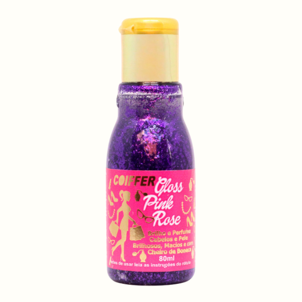 Gloss Pink Rose Coiffer 80ml Brilho e Perfume Cabelo e Corpo