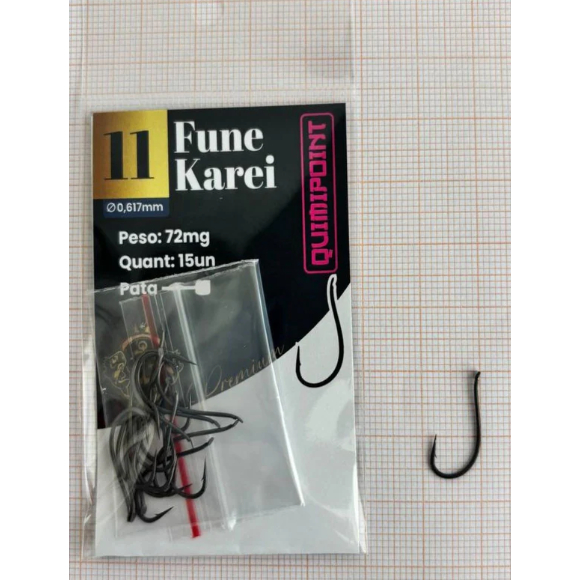Anzol de Pesca Modelo Fune Karei Premium Quimipoint TAM nº11- Chumbada Oficia