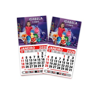 lembrancinha mini calendários 2026 imã geladeira personalizado  seu tema em Oferta na Shopee