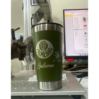 Copo Térmico Palmeiras Personalizado Nome C/ Tampa E Abridor verde militar em Oferta na Shopee