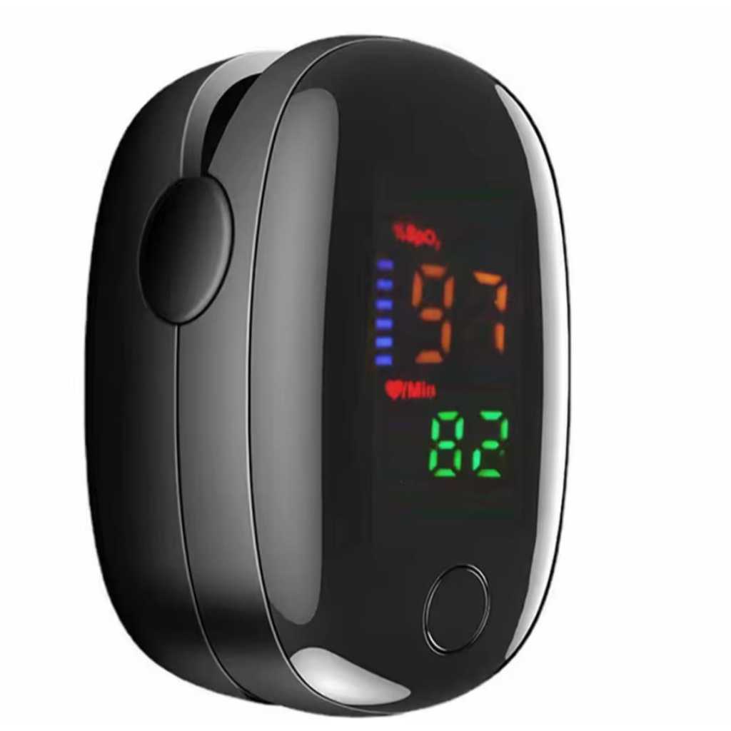 Oximetro de Pulso Digital Medidor de Saturação Oxigênio no Sangue Termômetro Digital Infravermelho em Oferta na Shopee