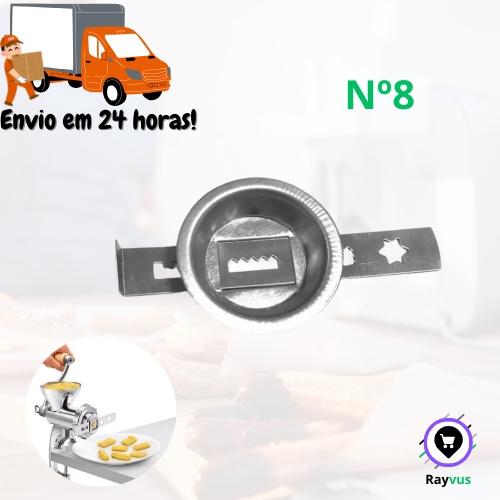 Modelador de biscoito bolacha Nº 8 para moedores de carne elétrico e manual flandres