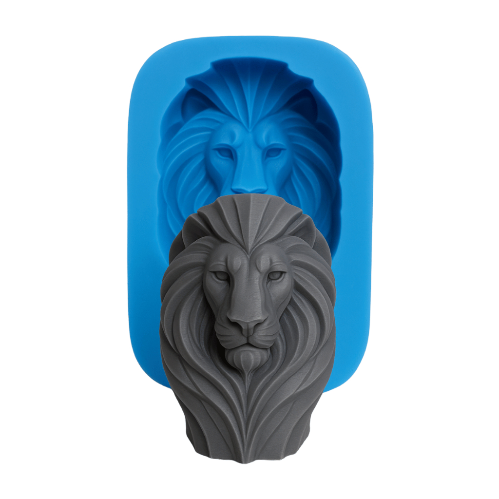 Molde Silicone Leão – Ideal para Resina Epóxi, Biscuit e Gesso