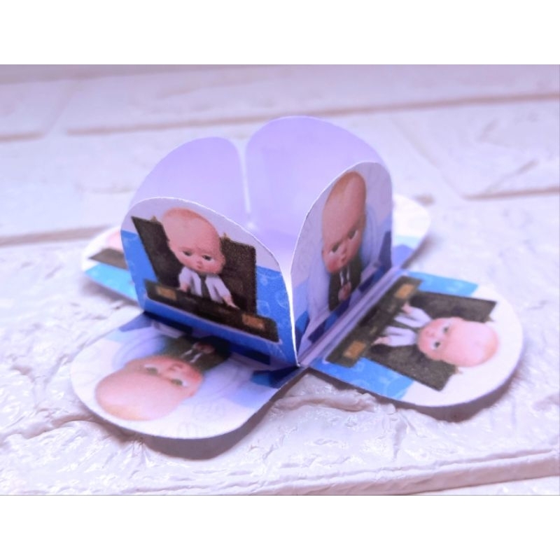 50 Forminhas Personalizadas de Doce Brigadeiro 4 Pétalas Festa,Aniversário, Temático,Poderoso Chefinho.