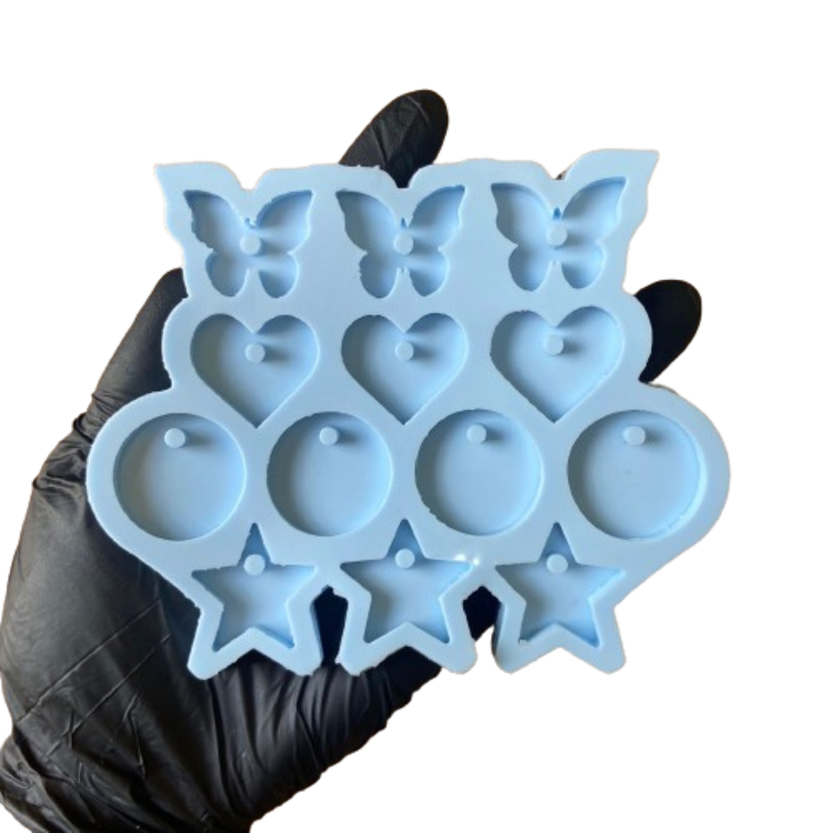 Molde Silicone 13 Pingentes Tag Resina M84 Colar Decoração Colar Foto