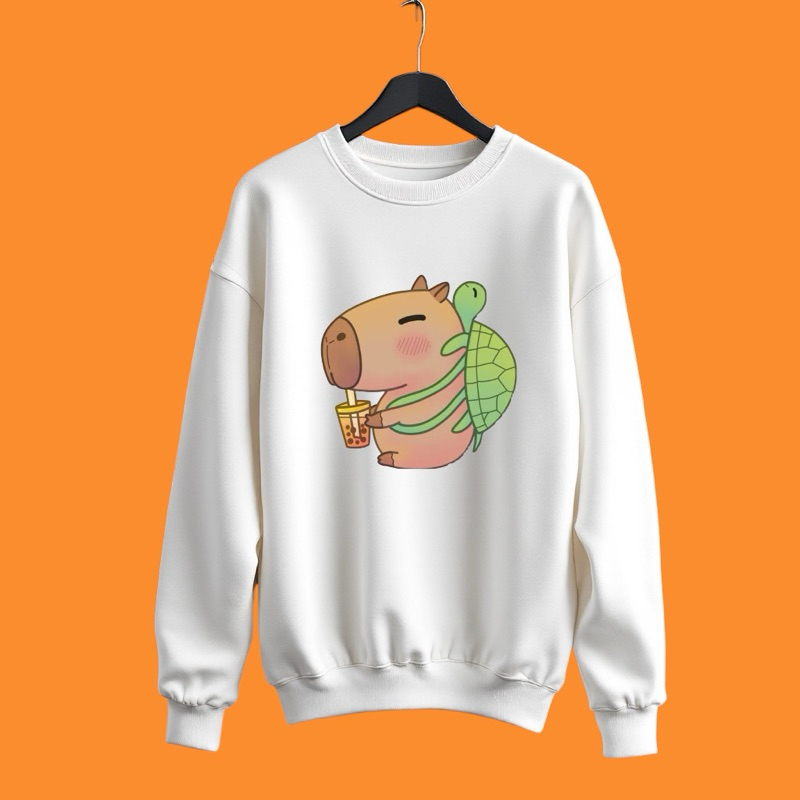 Moletom Careca Capivara Tumblr Inverno Quente Blusa De Frio Adulto Masculino Flanelado Infantil Unissex Feminino