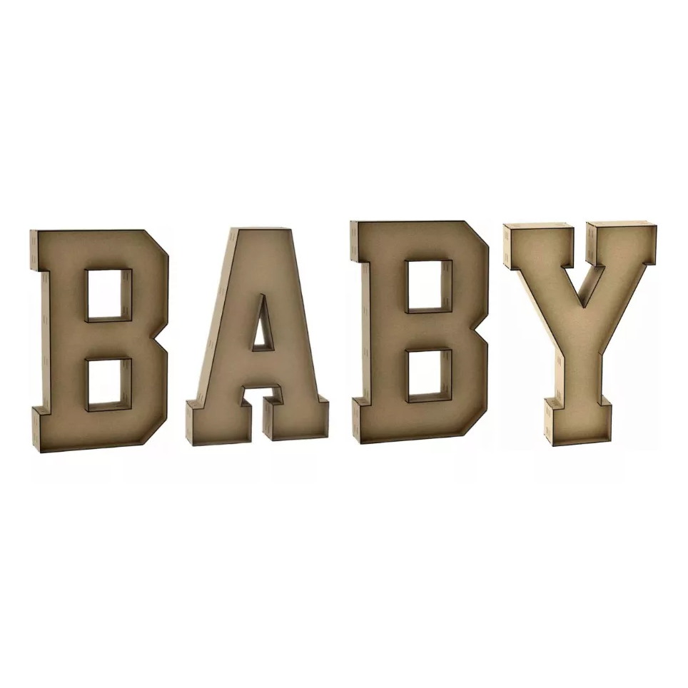 Letra Caixa 80cm BABY Decoração Festa Chá Revelação em Oferta na Shopee