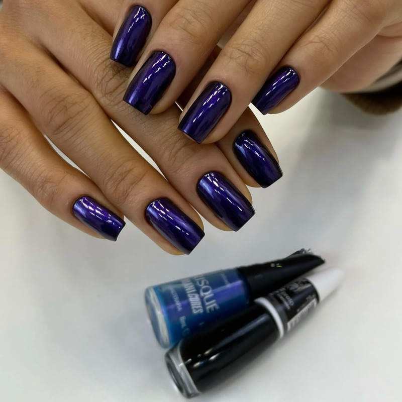 Kit 2 Esmalte Impala Preto e Risque Esmalterapia
