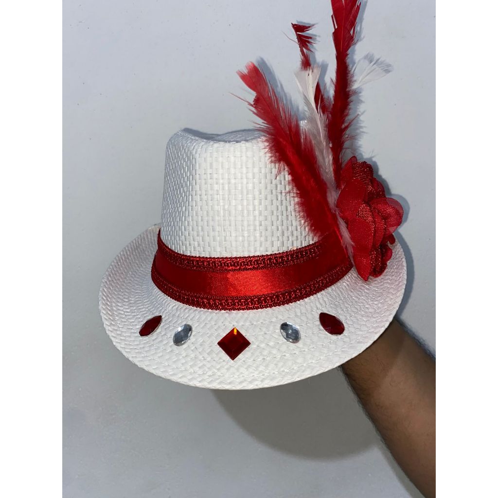 Chapéu Malandra Maria Navalha Pombagira Laroyê Rosas Umbanda Candomblé axé