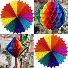 Enfeite Decoração De Papel Colorido Leque Balão Bola Lanterna Para Festa Junina Juliana